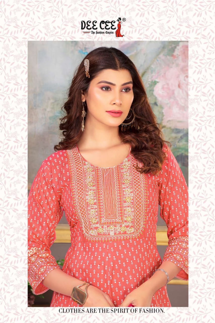 Rituka By Dee Cee Printed Wholesale Long Anarkali Kurtis Orders In India